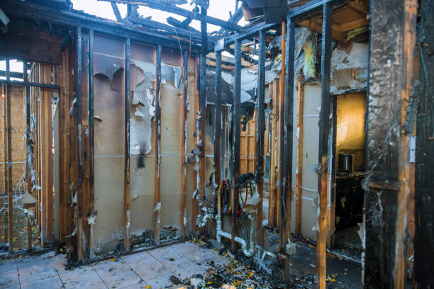 Professional Fire Damage Restoration technician working in Three Forks, MT